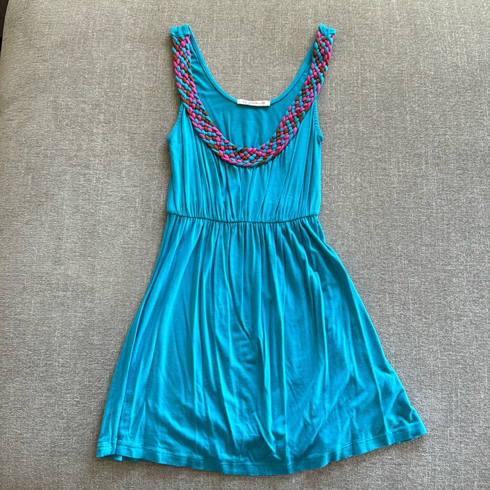 Bright blue tank top